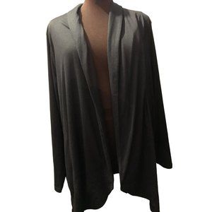 Women's 1X Muk Luks LS Black Cardigan Tunic w/Pockets